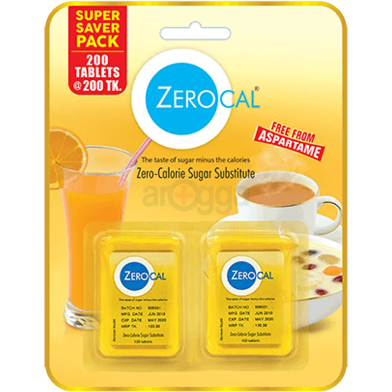 Zerocal Sugar Substitute Tablets – 200 Tablets